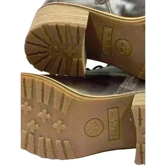 Timberland Sienna Women's Dark Brown Leather Heel Booties SZ US 10 EU 41.5 NWOB - Picture 9 of 15